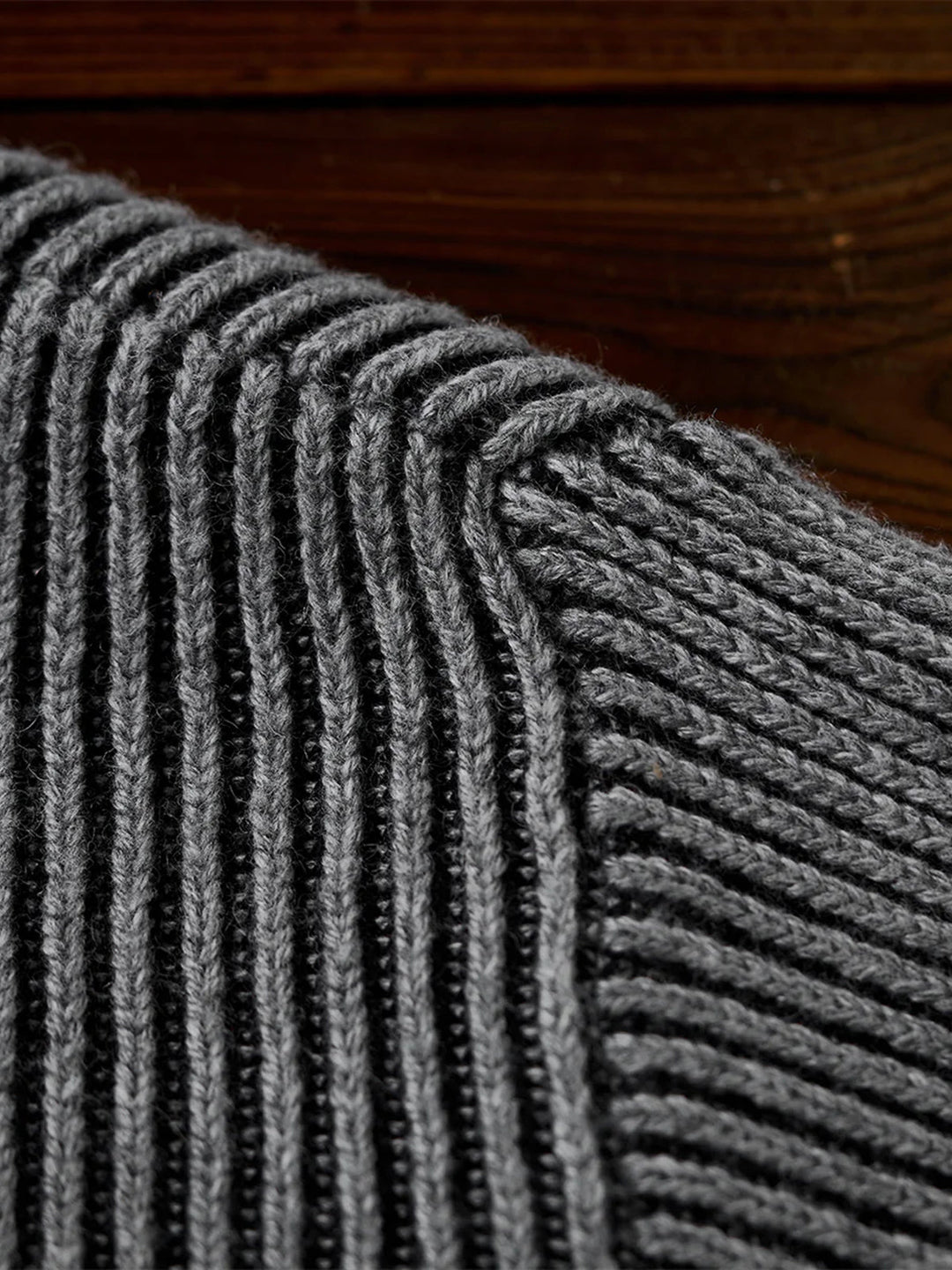 Wool-Blend Ribbed Knit Sweater