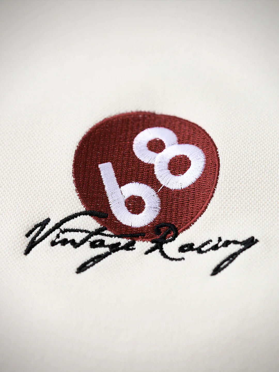 Racing-Inspired Embroidery &amp; Patch V-Gusset Cotton Sweatshirt