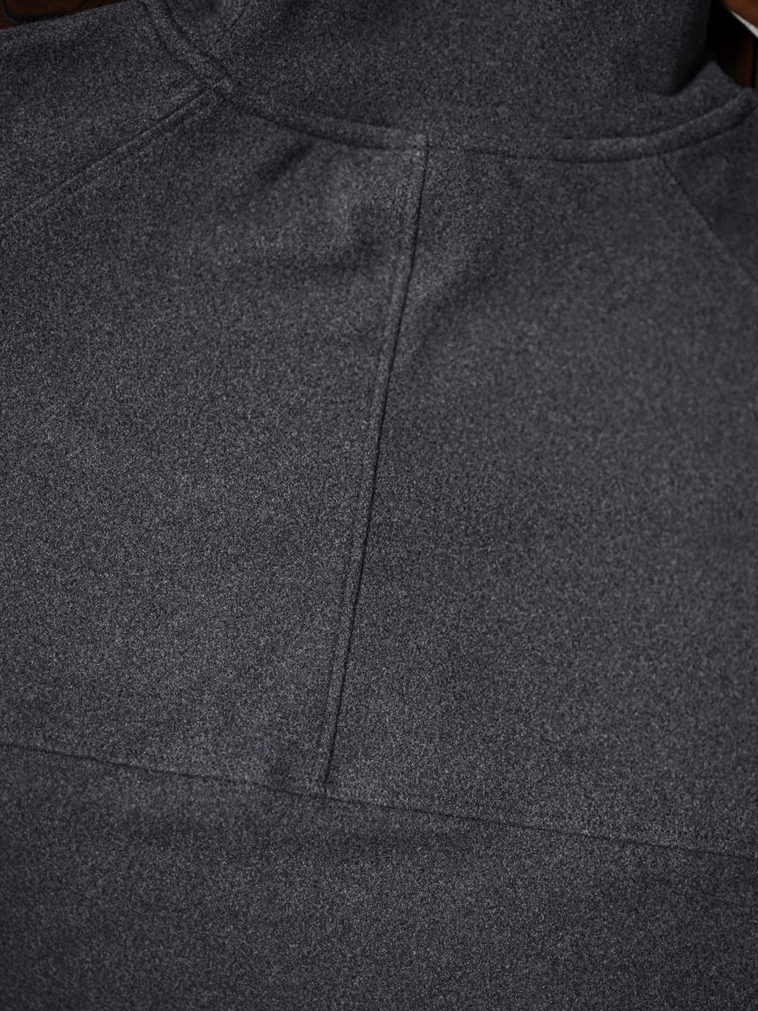 Plain 5-Color Dralon High Neck Sweatshirt