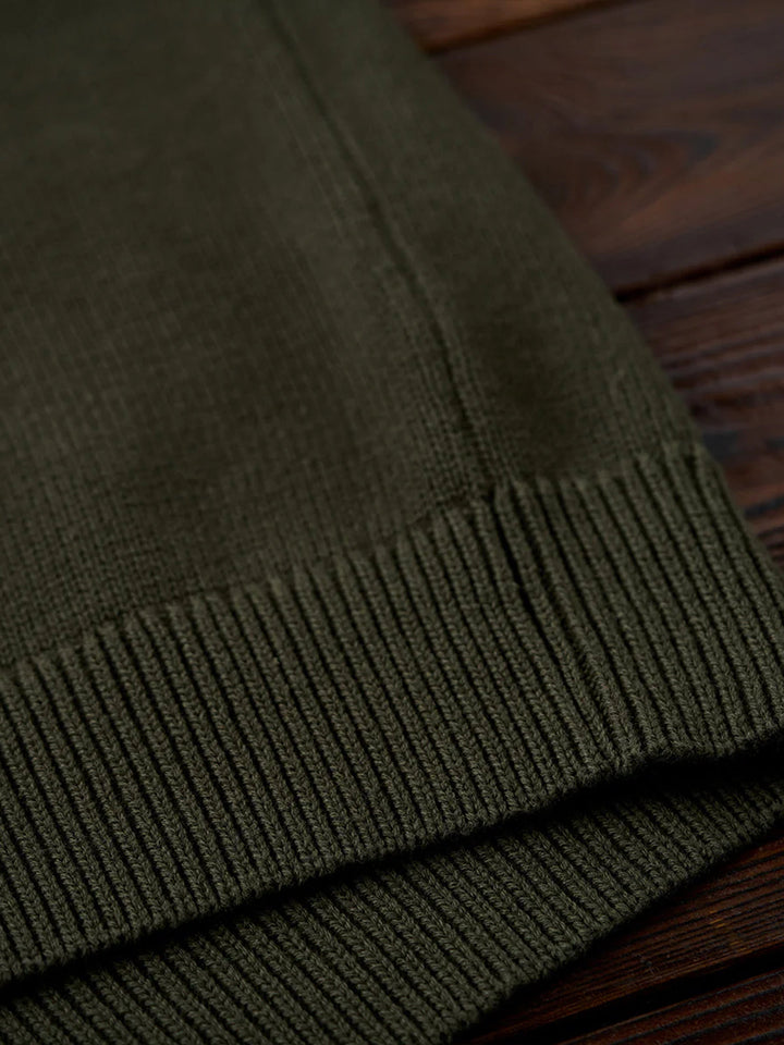 Button-Up Stand Collar Knit Cardigan