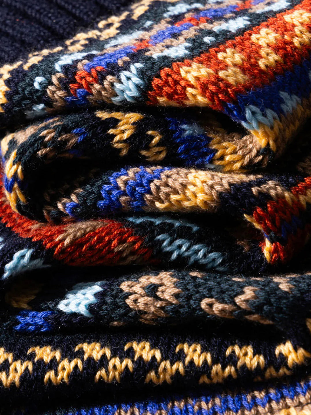 Wool-Blend Fair Isle Jacquard Knit Sweater