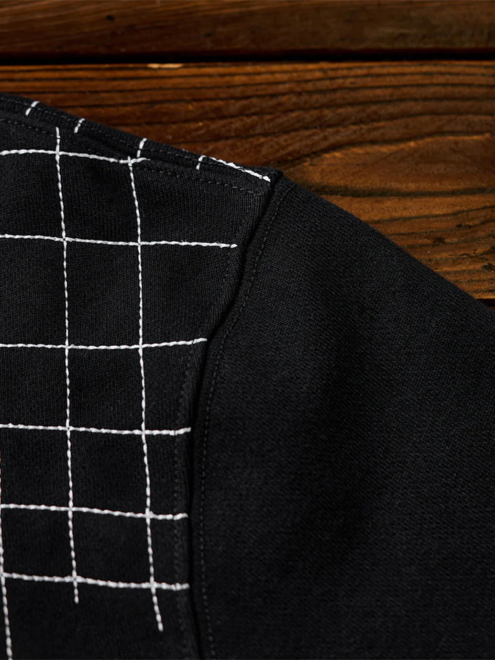 “Scratching Cat” Sashiko Embroidered Sweatshirt