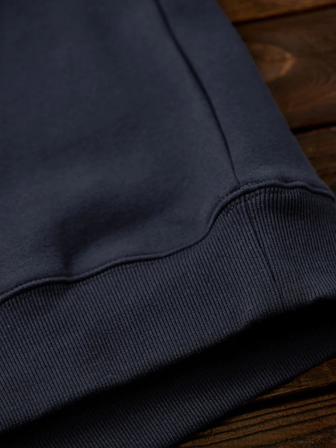Brushed Fleece American Casual Heavyweight Navy Crewneck Sweatshirt