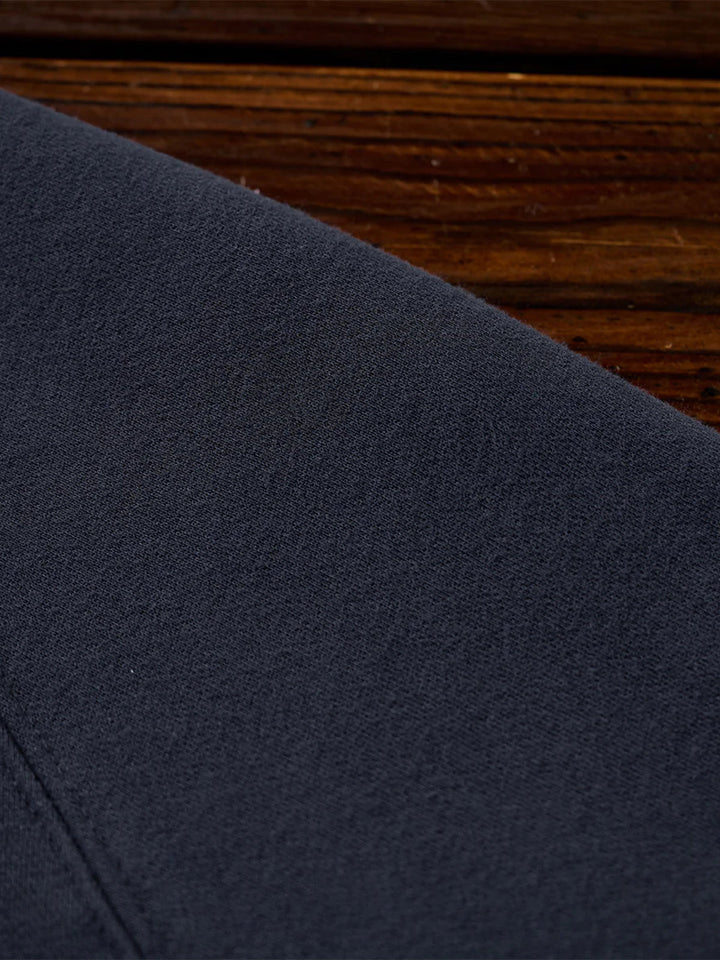Brushed Fleece American Casual Heavyweight Navy Crewneck Sweatshirt