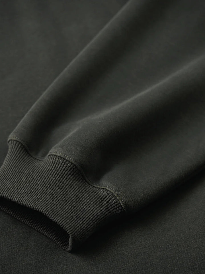 “STAY TRUE” Embroidered Patch Fleece-Lined Utility Hoodie