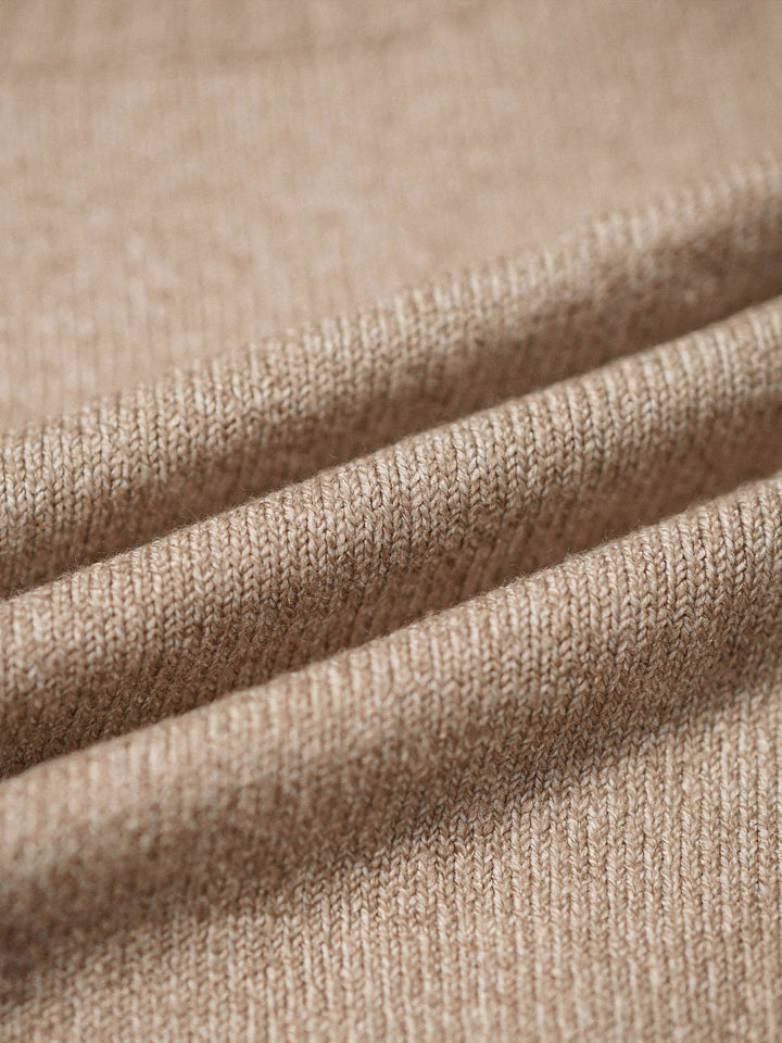 Elbow Patch Turtleneck Fancy Knit Sweater