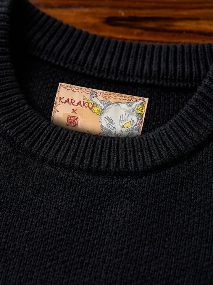 KARAKU × Ayako Ishiguro “Poison Ivy Mushroom” Embroidered Knit Sweater