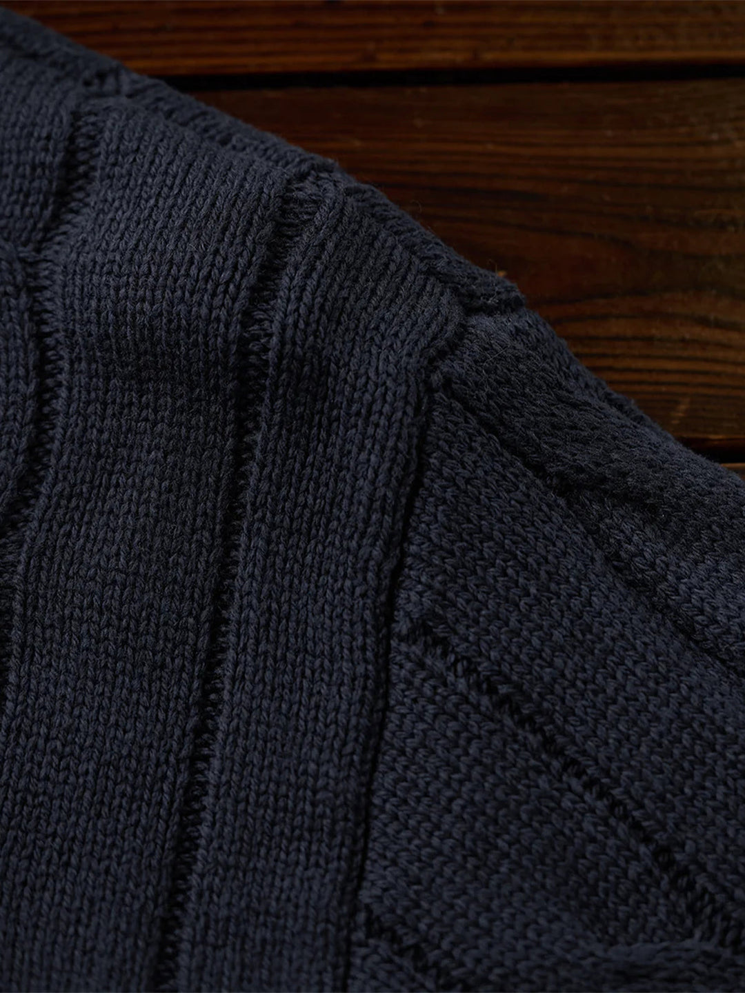Wool-Blend Cable Knit Crewneck Sweater