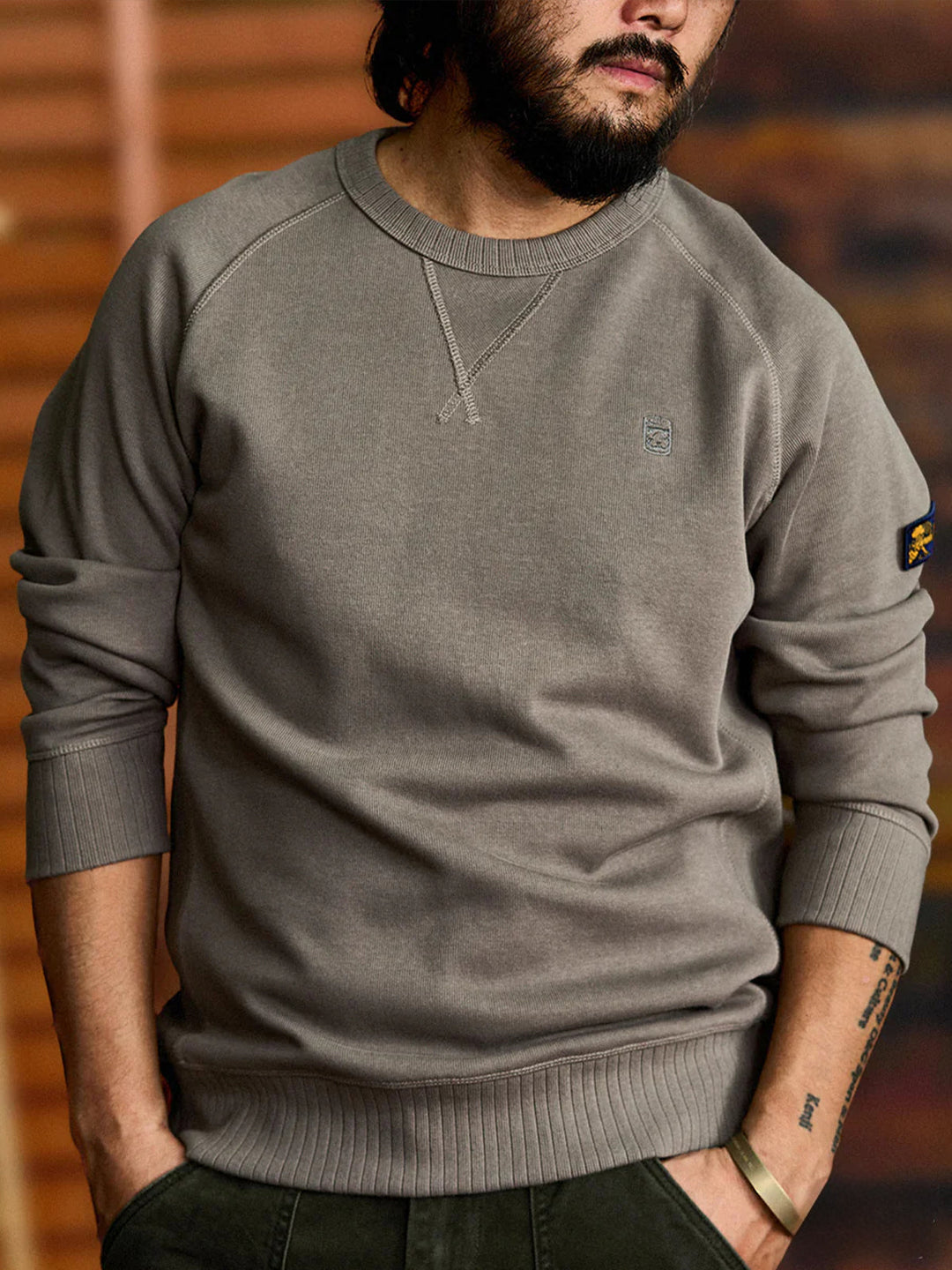 Custom Rib Crewneck Sweatshirt