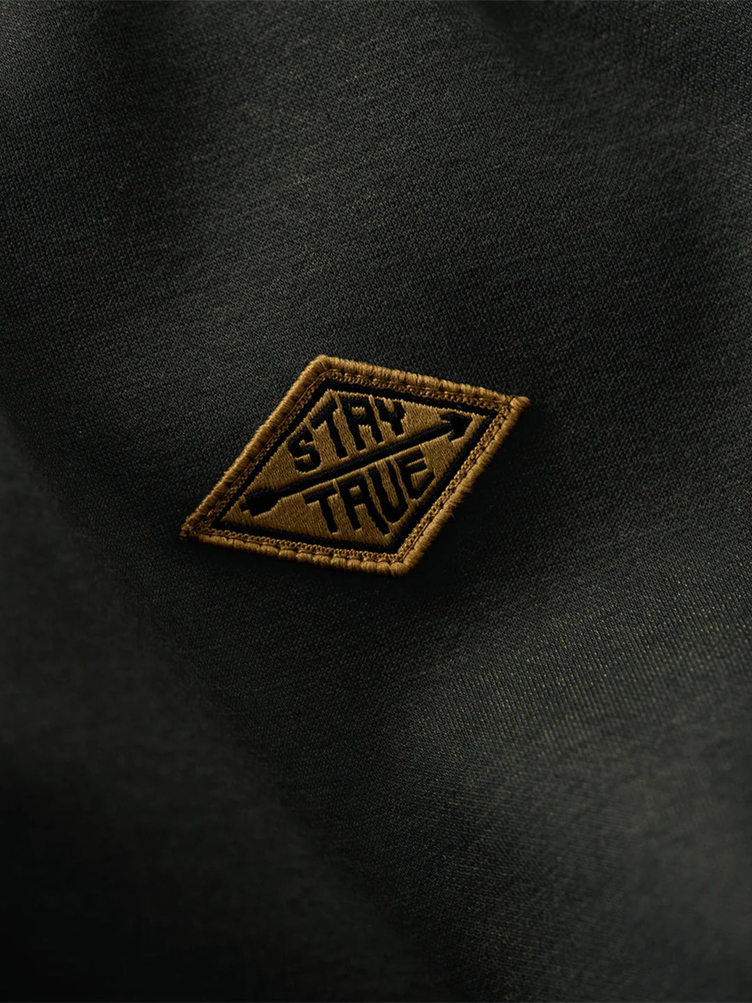 “STAY TRUE” Embroidered Patch Fleece-Lined Utility Hoodie