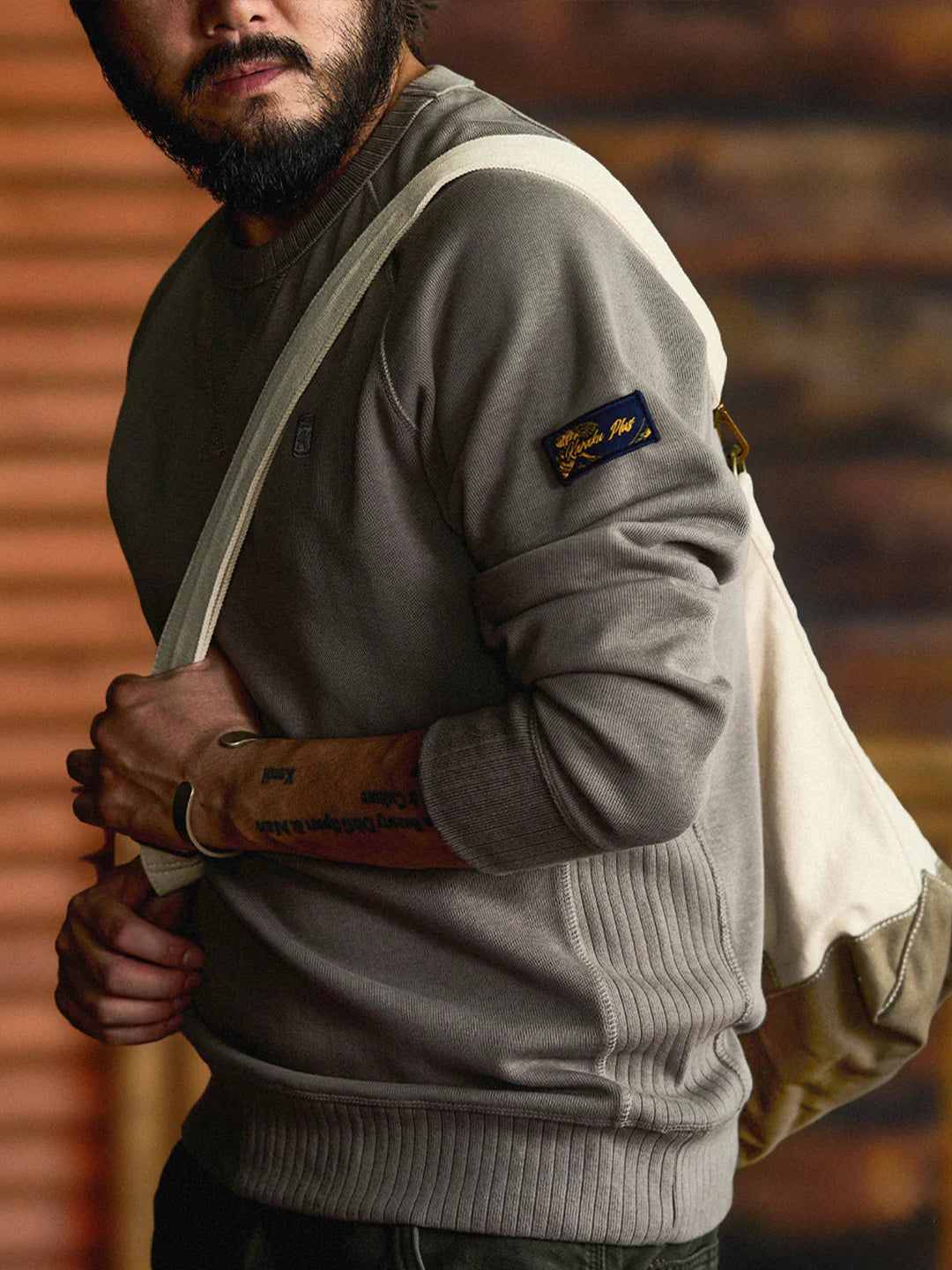 Custom Rib Crewneck Sweatshirt