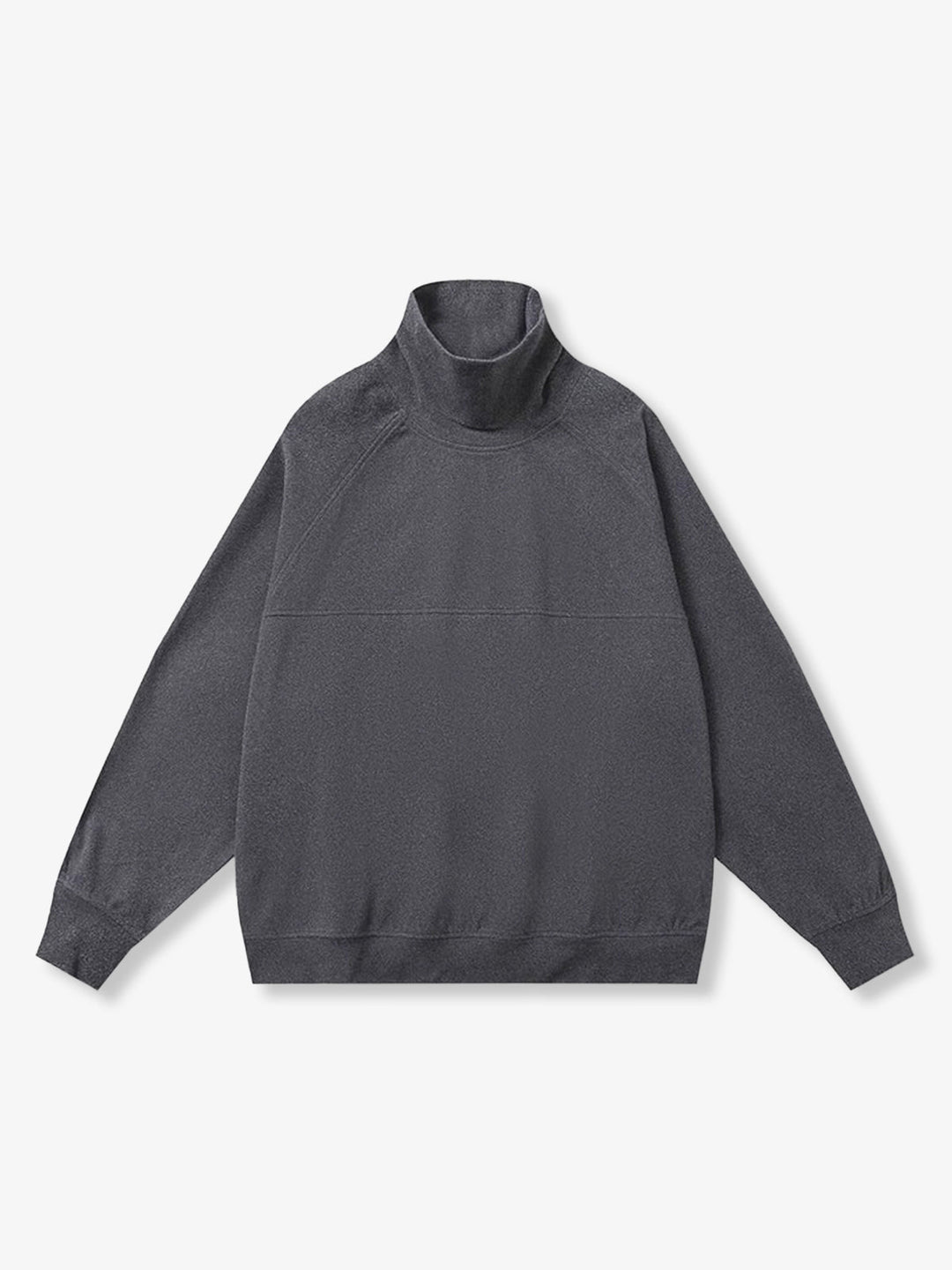 Plain 5-Color Dralon High Neck Sweatshirt