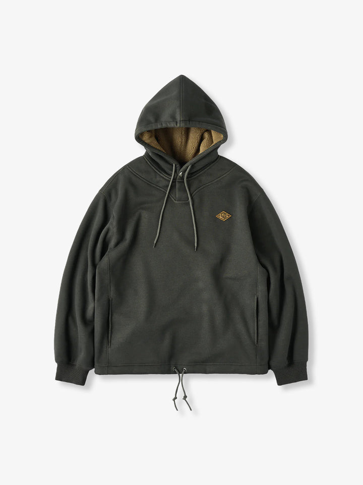 “STAY TRUE” Embroidered Patch Fleece-Lined Utility Hoodie