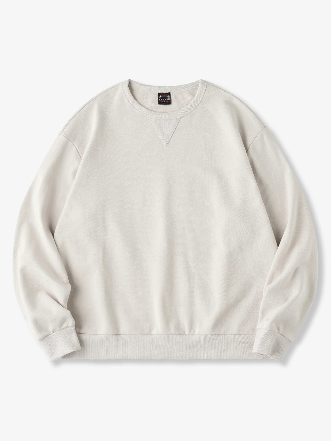 "Skeleton-Visible Cat" Print Back-Pile Cotton V-Gusset Sweatshirt