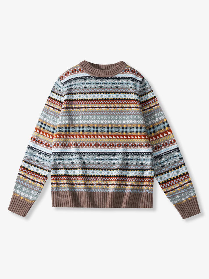 Wool-Blend Fair Isle Jacquard Knit Sweater