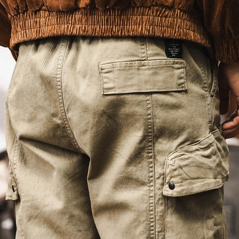 Vintage Loose Cotton Big Pockets Cargo Pants