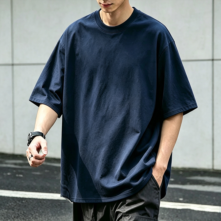 300g Heavyweight Rounded Hem Loose-fitting T-shirt
