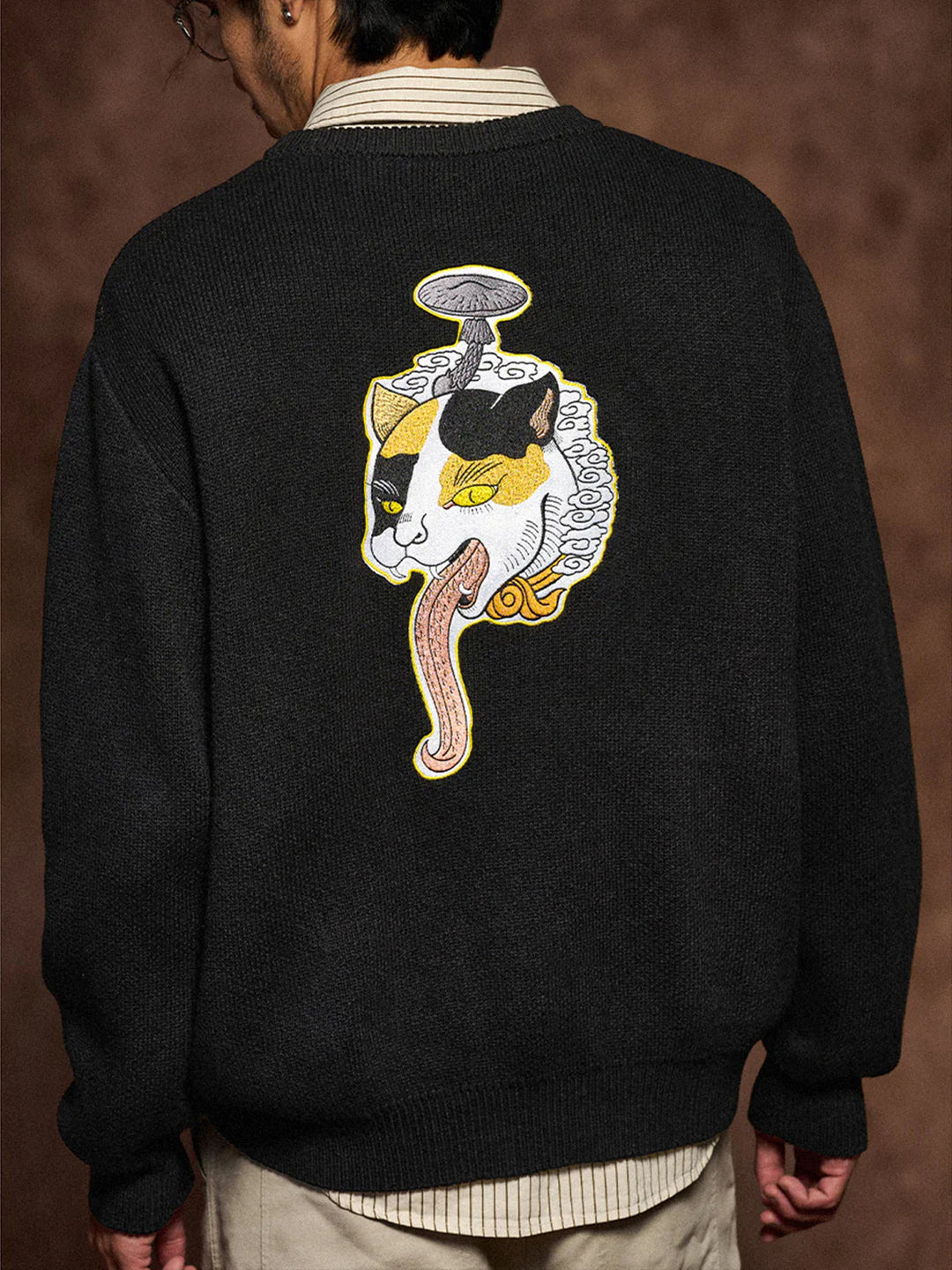 KARAKU × Ayako Ishiguro “Poison Ivy Mushroom” Embroidered Knit Sweater