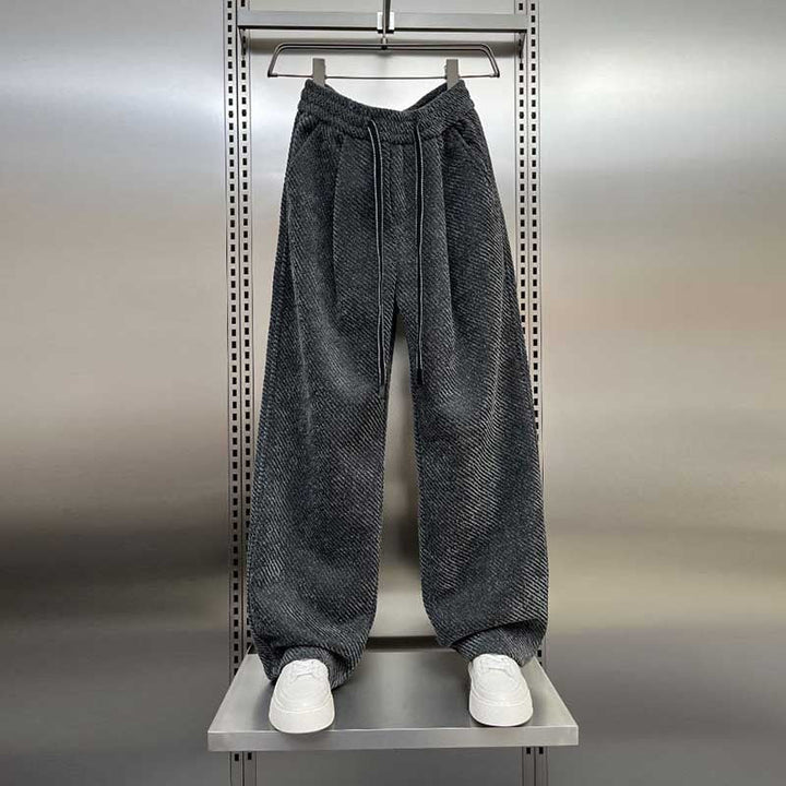Retro Casual Chenille Wide-leg Pants