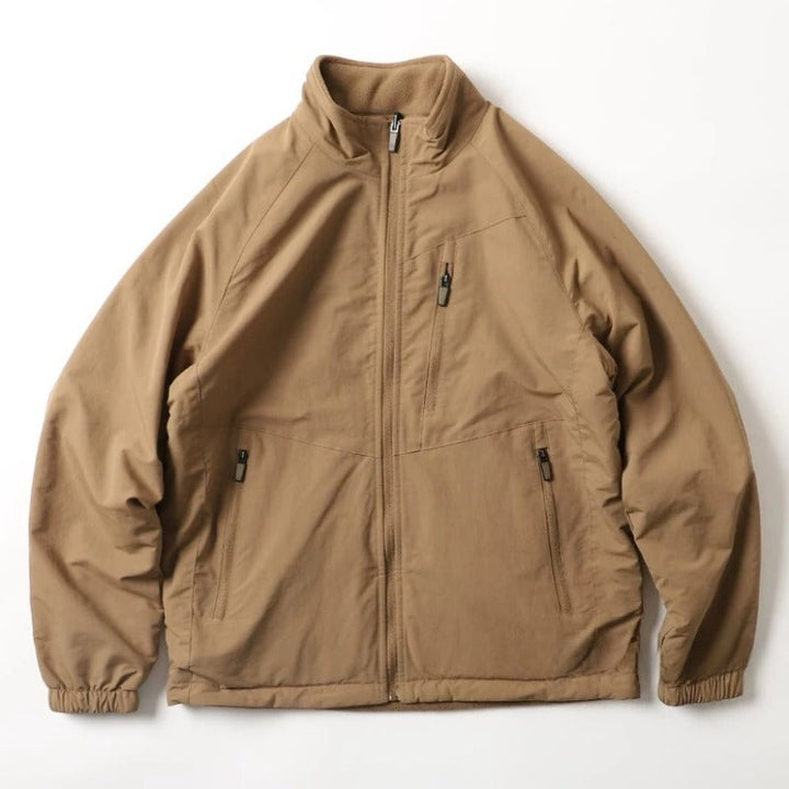 Japanese Reversible Work Jacket Windproof Waterproof Stand Collar Fleece Lined Warm Sherpa Coat