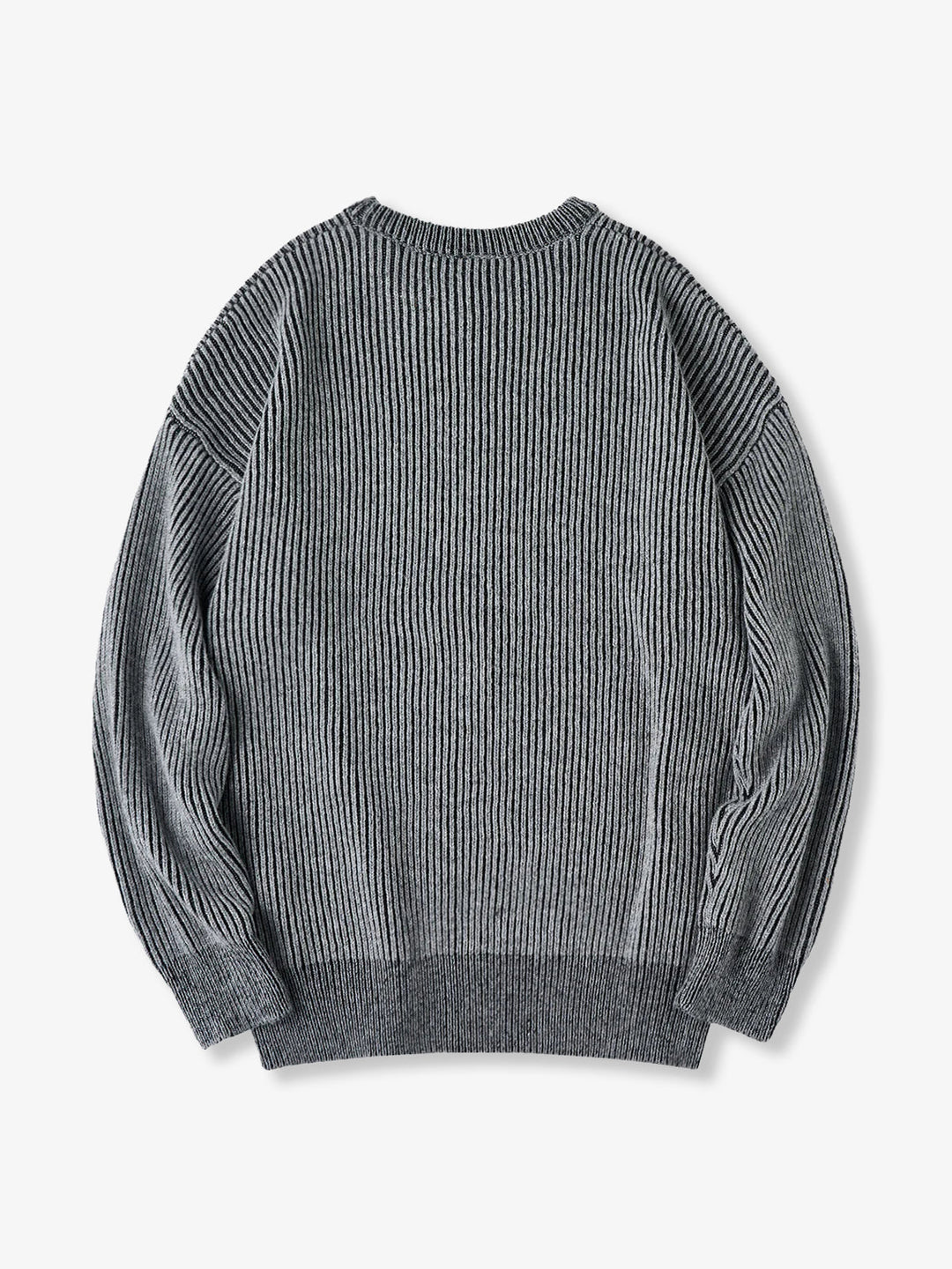 Wool-Blend Ribbed Knit Sweater