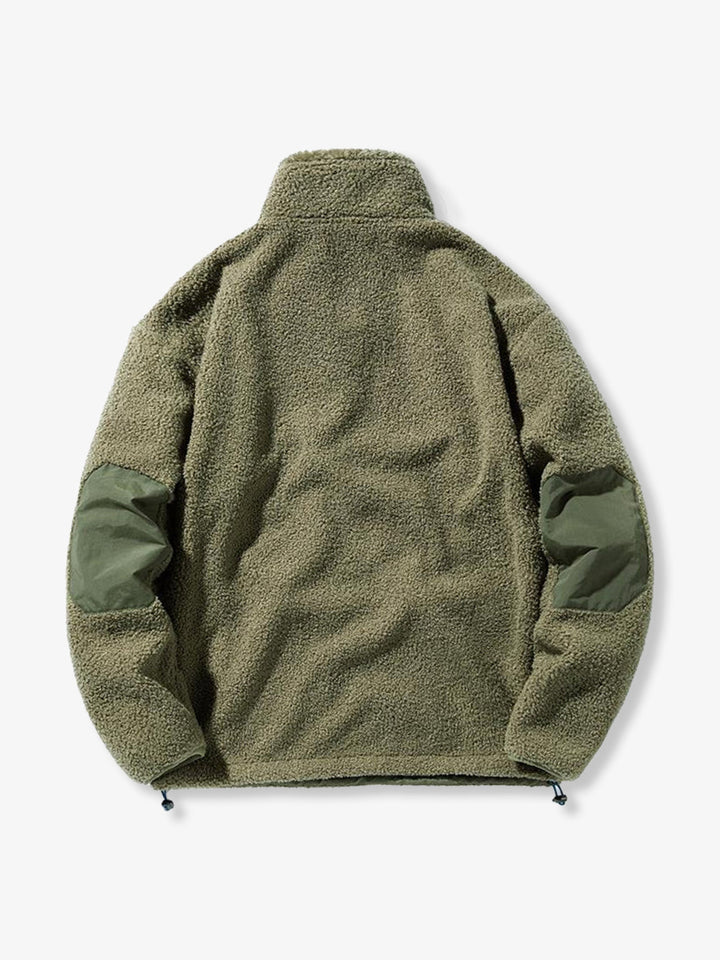Boa Fleece Sweatshirt with Elbow Patches