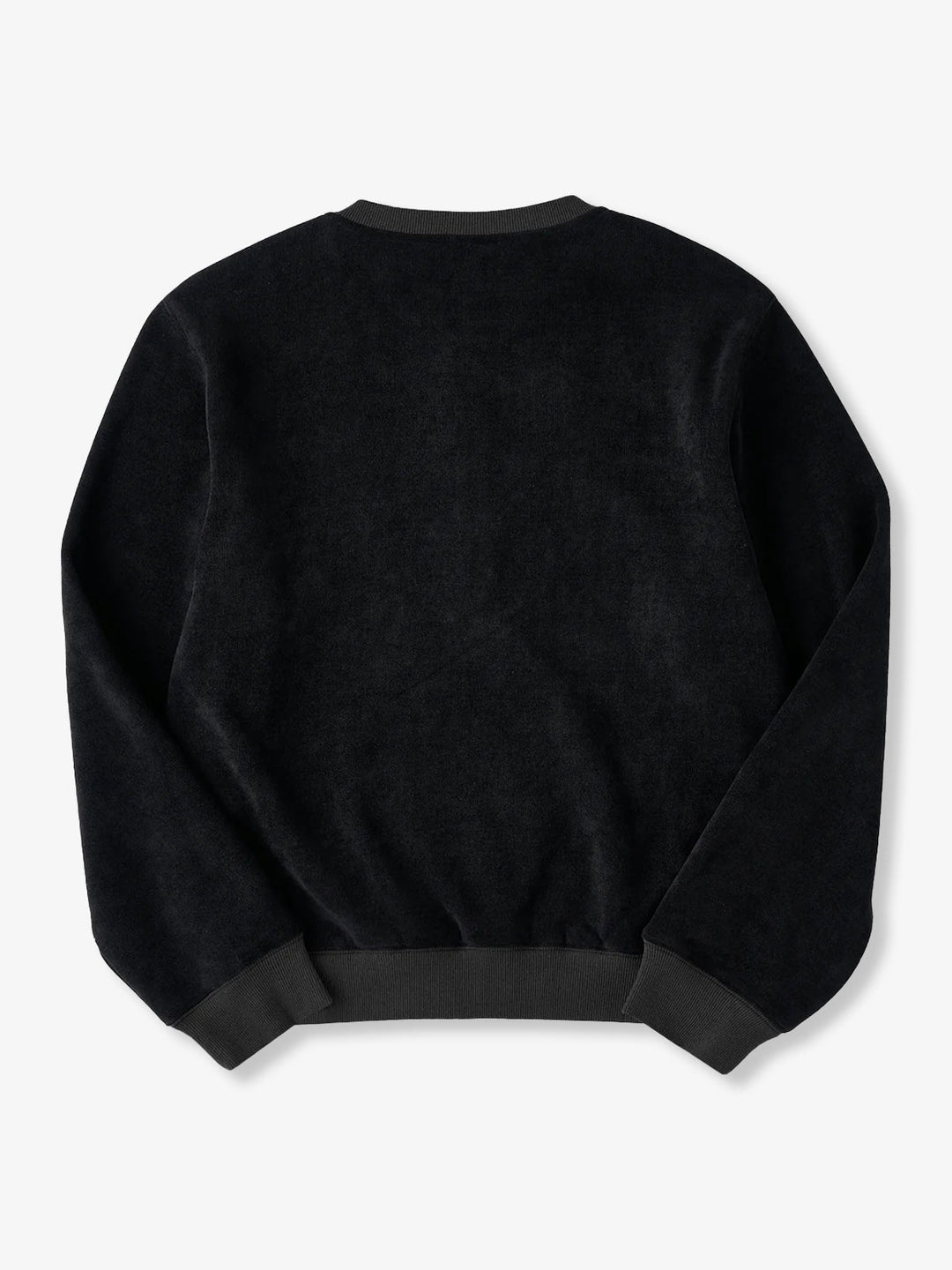 Henley Neck Fleece Sweatshirt with “KaraKu” Embroidery (Double-Sided Brushed)