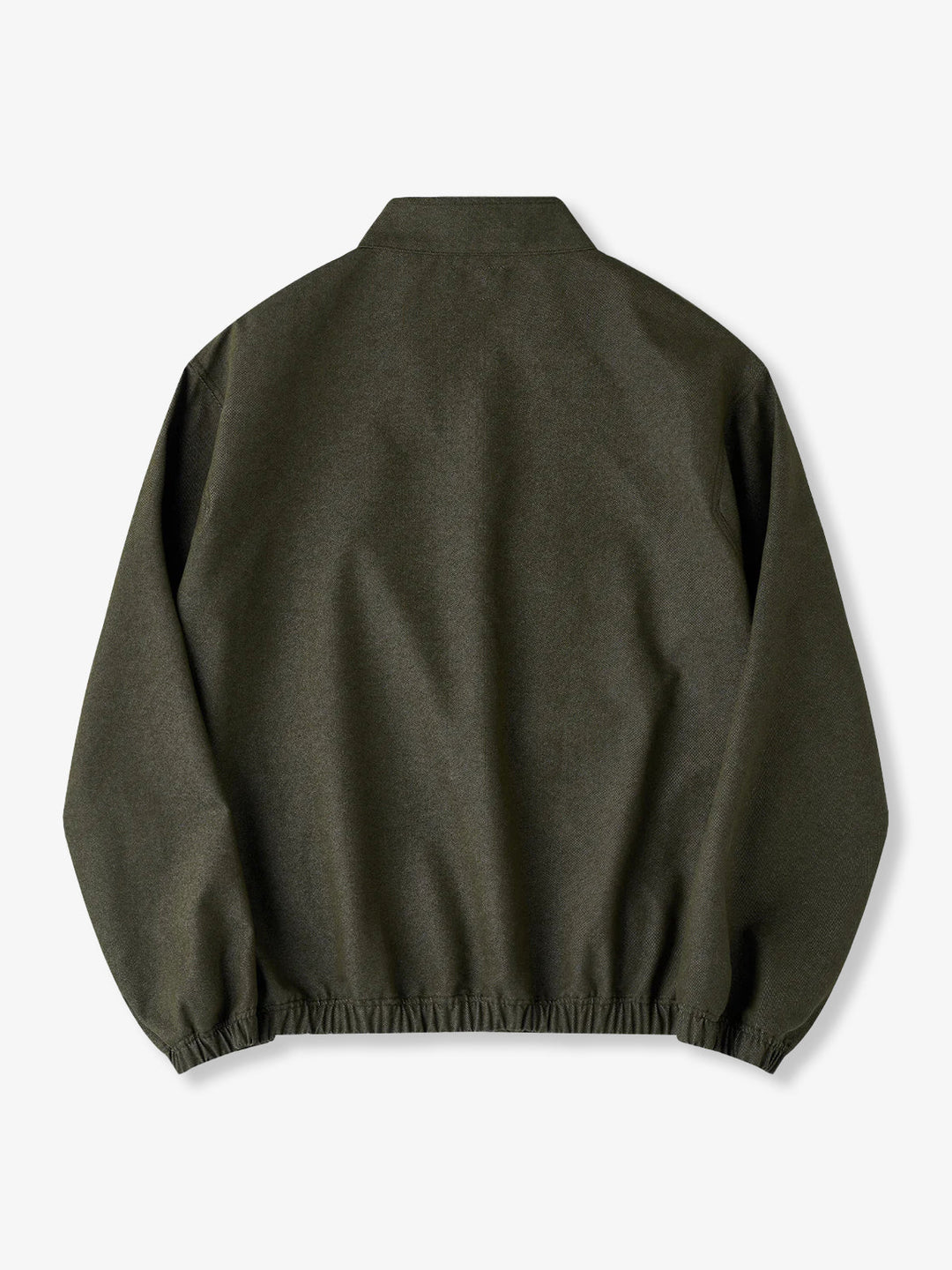 “KaraKu” Logo Embroidered Half-Zip Denim Sweatshirt with Navajo-Style Lining &amp; Elbow Patches