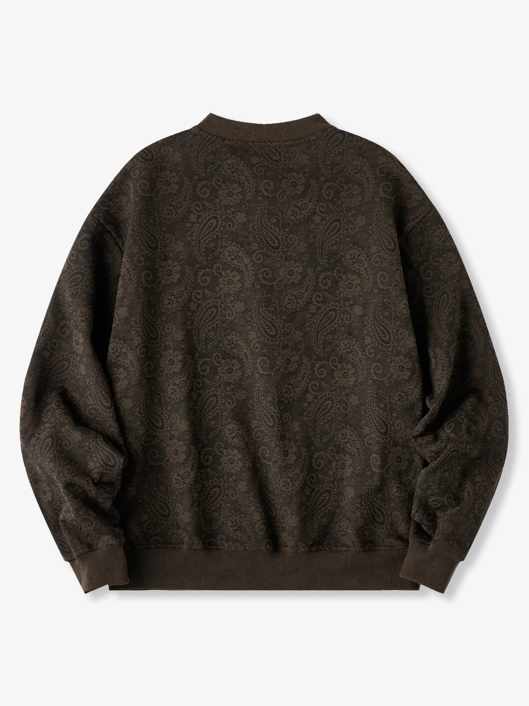 Washed Paisley All-Over Half-Button Sweatshirt