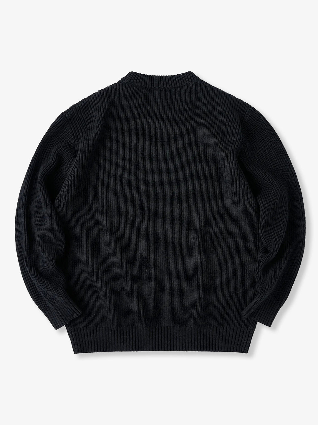 Rib-Knit Sweater with “Karaku” Logo Embroidery