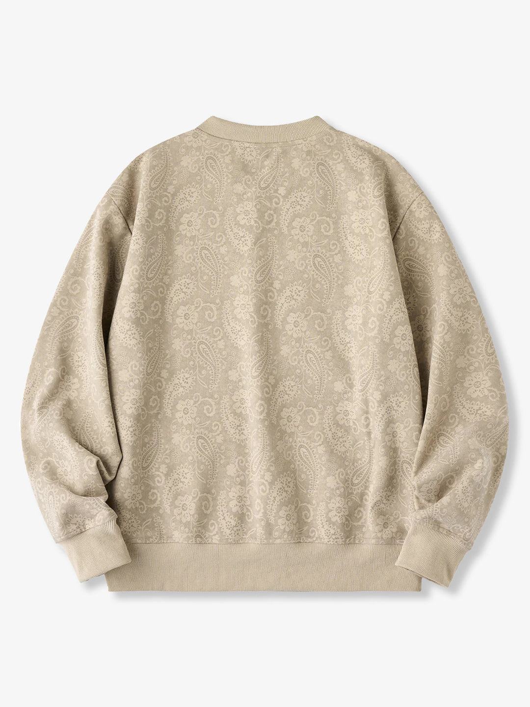 Washed Paisley All-Over Half-Button Sweatshirt