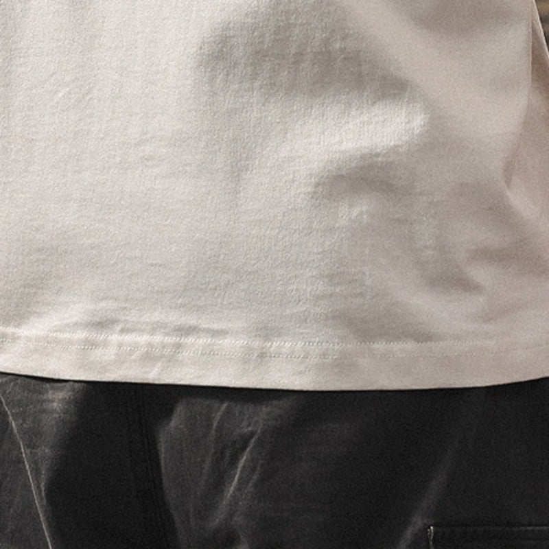 250g Heavyweight Loose Fit Cotton Henley Shirt
