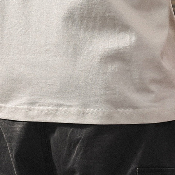 250g Heavyweight Loose Fit Cotton Henley Shirt