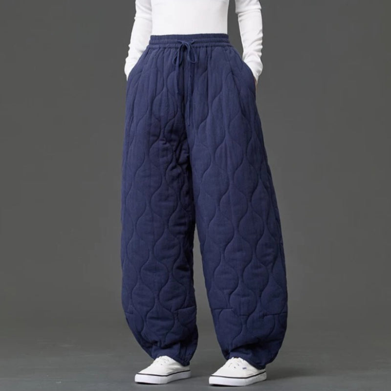 Japanese Retro Quilted Padded Loose Lantern Pants