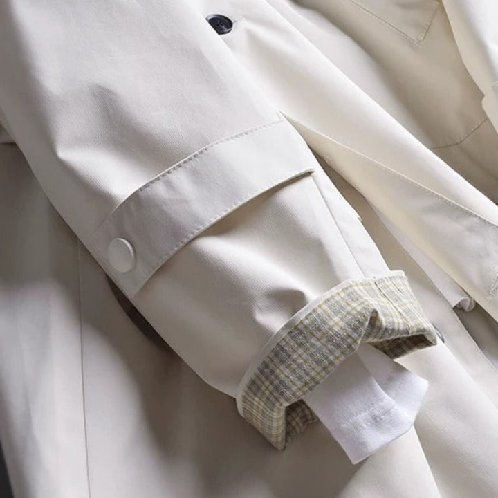 Mid-Length Lapel Loose Fit Casual Silhouette Trench Coat