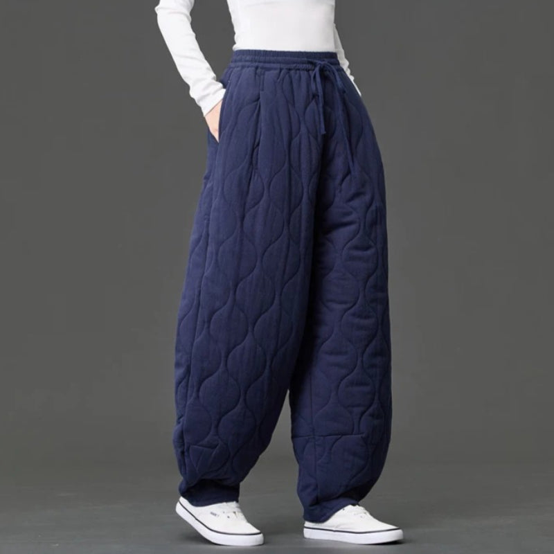 Japanese Retro Quilted Padded Loose Lantern Pants