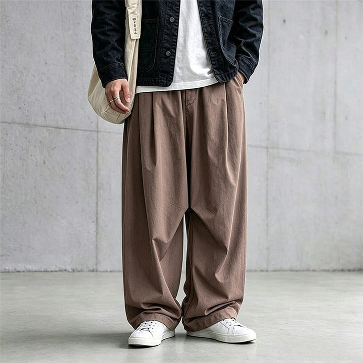 Japanese Lightweight Drawstring Straight-leg Casual Pants