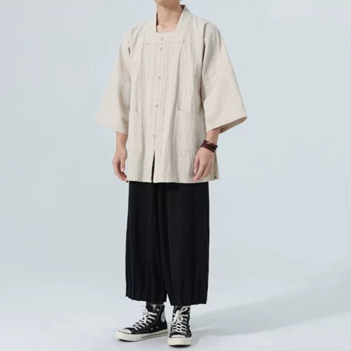 Cotton Three Quarter Sleeve Zen Shirt