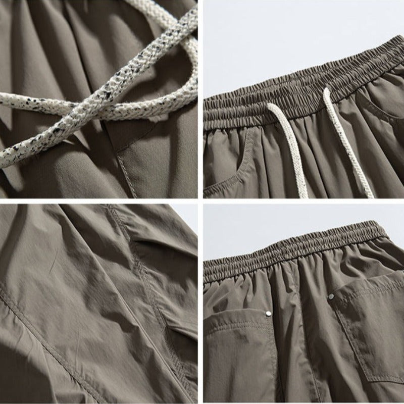 Loose Wide-leg Curved Leg Casual Trousers