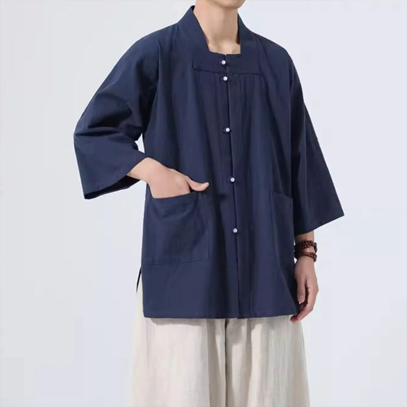 Cotton Three Quarter Sleeve Zen Shirt