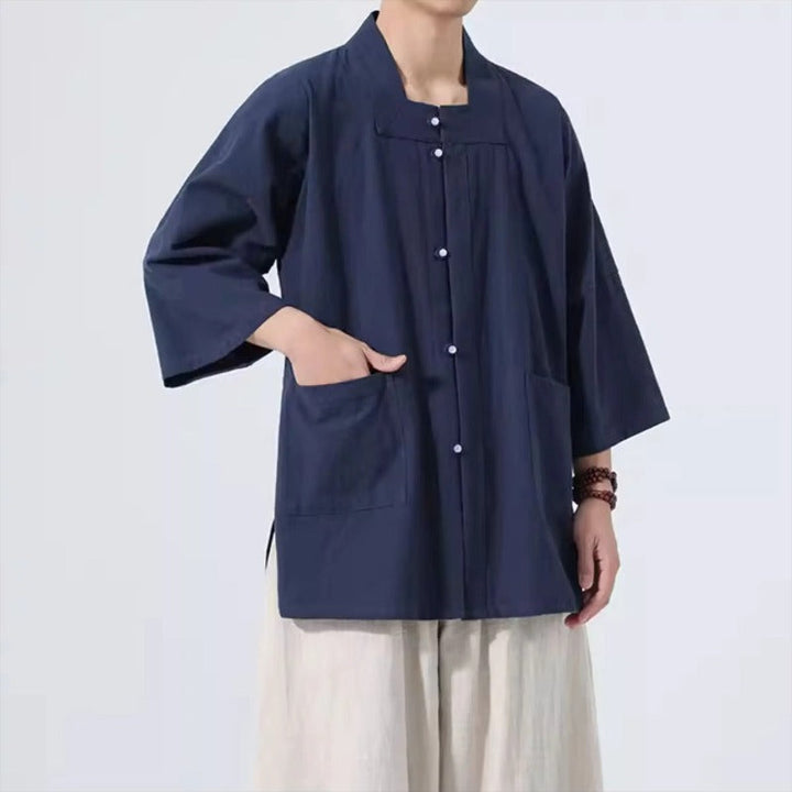 Cotton Three Quarter Sleeve Zen Shirt