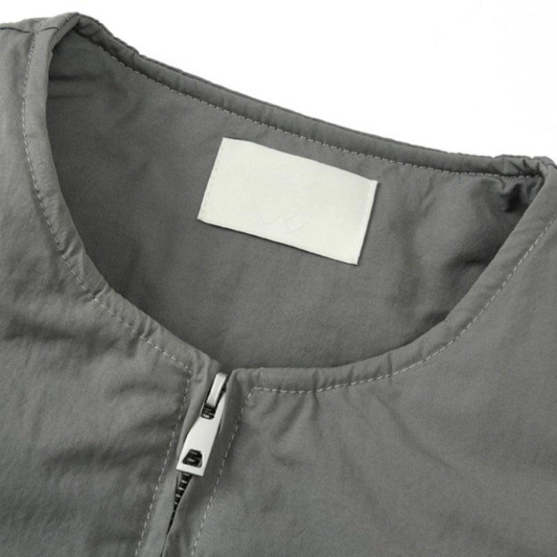 Japanese retro Silhouette Round Neck Loose-fitting Jacket