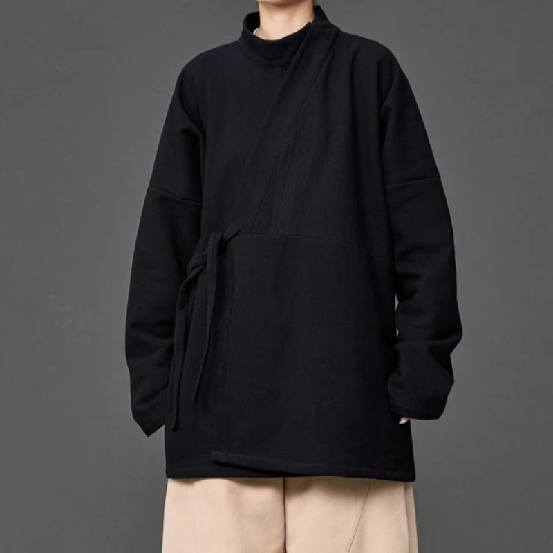 Winter Fleece-lined Layering Robe Coat