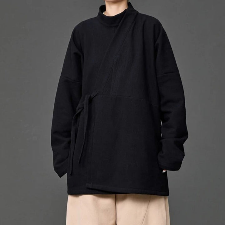 Winter Fleece-lined Layering Robe Coat
