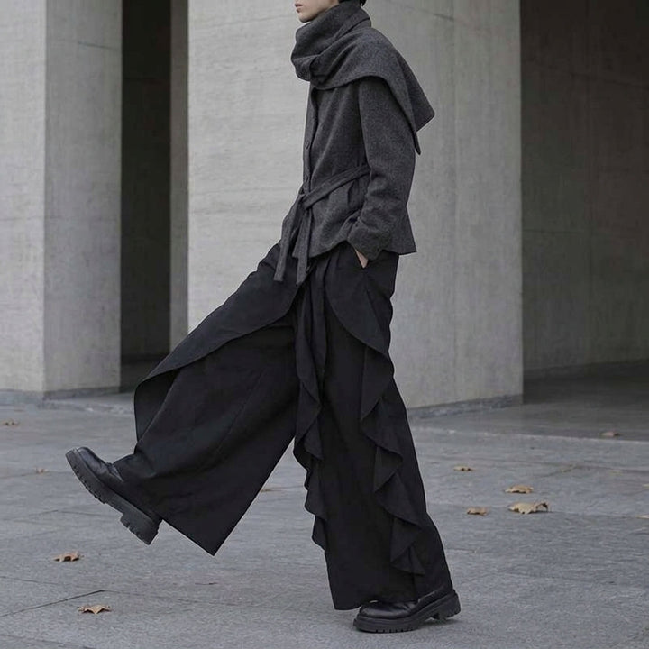 Irregular Ribbon Wide-leg Pants