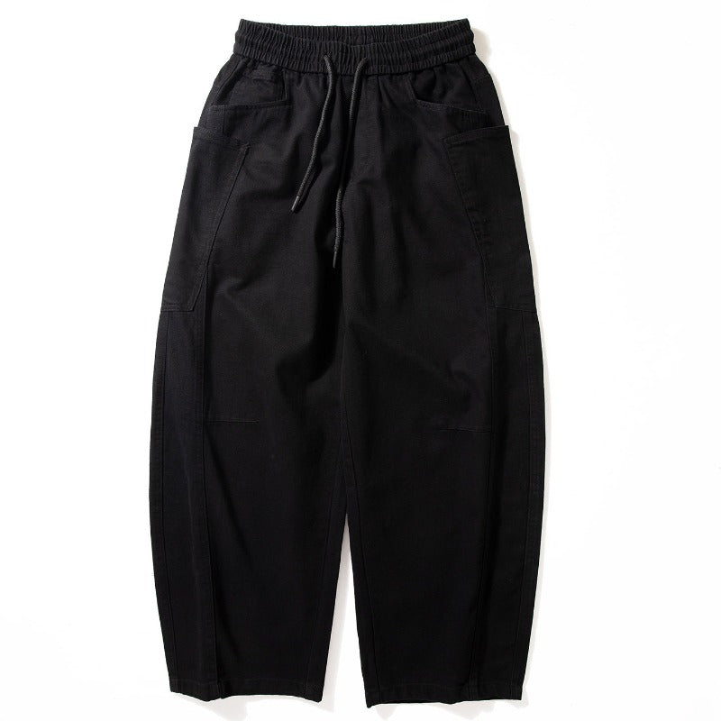 Cotton Oversized Utility Wide-Leg Pants