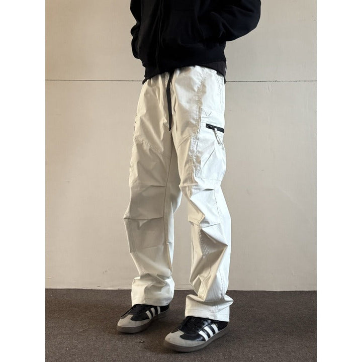 Quick-dry Loose Straight-leg Multi Pocket Utility Cargo Pants