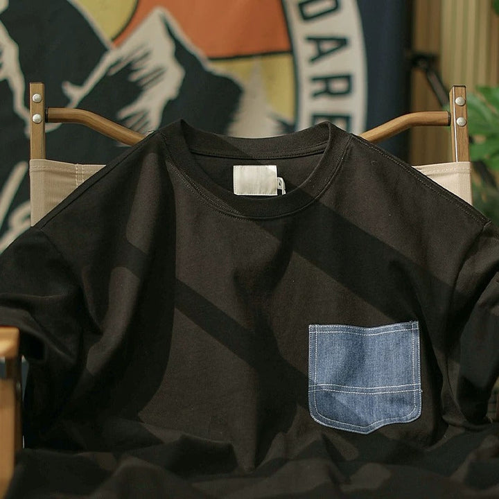 300g Heavyweight Denim Pocket Loose T-Shirt