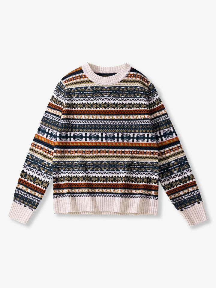 Wool-Blend Fair Isle Jacquard Knit Sweater