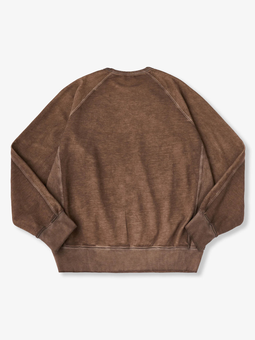 “KARAKU” Embroidered Logo Vintage-style Navy Crew Neck Sweatshirt